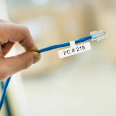 Cinta para rotular modo bandera original Brother FLe-2511 (negro sobre fondo blanco) 21mm x 45mm - comprar online