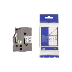 Cinta para rotular original Brother HSE-251 (negro sobre fondo blanco) 23.6mm - Termocontraible - Delivery Cartuchos ¡Cartuchos, toners, cintas  y tintas para impresoras, la fiesta del color y la impresión!