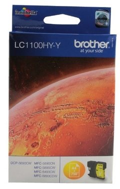 Cartucho de tinta inkjet original Brother LC1100HY-Y