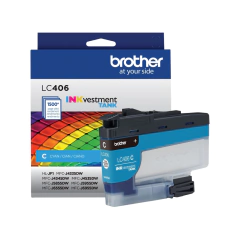 Cartucho de tinta inkjet original Brother LC406C XL cian - LC406XLC - comprar online