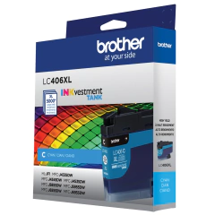 Cartucho de tinta inkjet original Brother LC406C XL cian - LC406XLC - Delivery Cartuchos ¡Cartuchos, toners, cintas  y tintas para impresoras, la fiesta del color y la impresión!