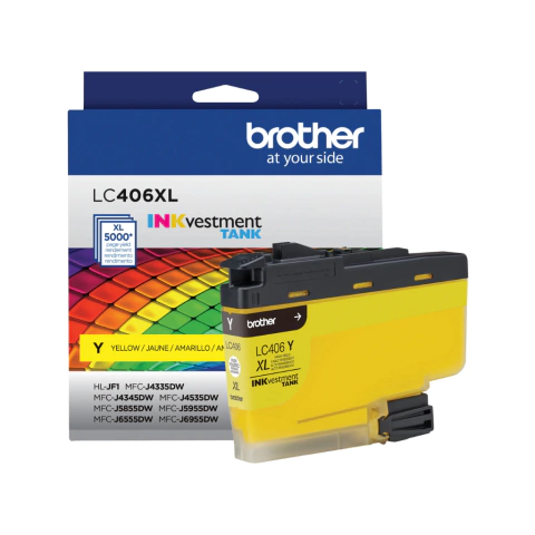 Cartucho de tinta inkjet original Brother LC406Y XL amarillo - LC406XLY - comprar online