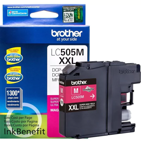 Cartucho de tinta inkjet original Brother LC505M XXL