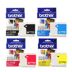 Cartuchos de tinta inkjet originales Brother LC51 (Delivery Pack 4 colores)