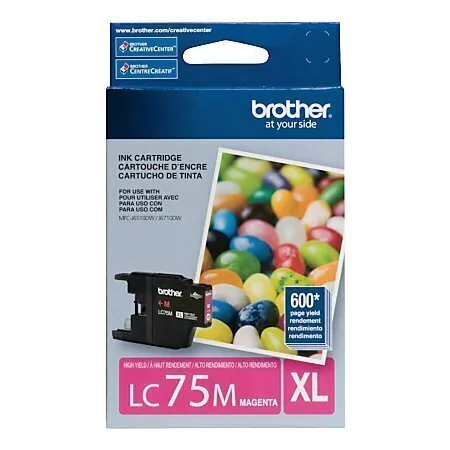 Cartucho de tinta inkjet original Brother LC75M XL