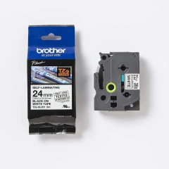 Cinta autolaminada para rotular original Brother TZe-SL251 (negro sobre fondo blanco) 24mm