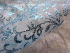 Organza decorada com gliter (50cm x 0,70cm) - comprar online