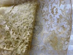 Organza decorada com gliter (50cm x 0,70cm) na internet