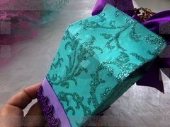 Organza decorada com gliter (50cm x 0,70cm)