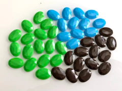 Chaton oval leitoso 13x18mm (10un)