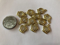 Coroa metal vazada pingente 3cm - comprar online