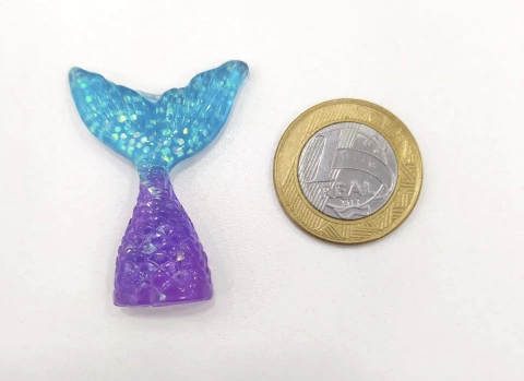 Caudinha de sereia resina lilás/tiffany (unidade) - comprar online