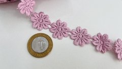 Renda Guipir Flor redonda Rosé - comprar online
