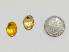 Chaton com furo oval brilhante 13x18mm