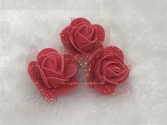 Flor de EVA com tule 3 cm (unidade) - loja online