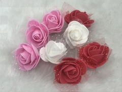 Flor de EVA com tule 3 cm (unidade) - comprar online