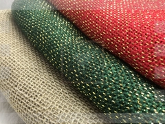 Juta com fio dourado (50cm x 50cm) - loja online