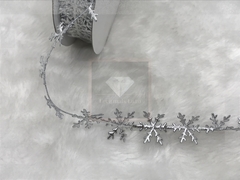 Passamanaria floco de neve prata (metro) - comprar online
