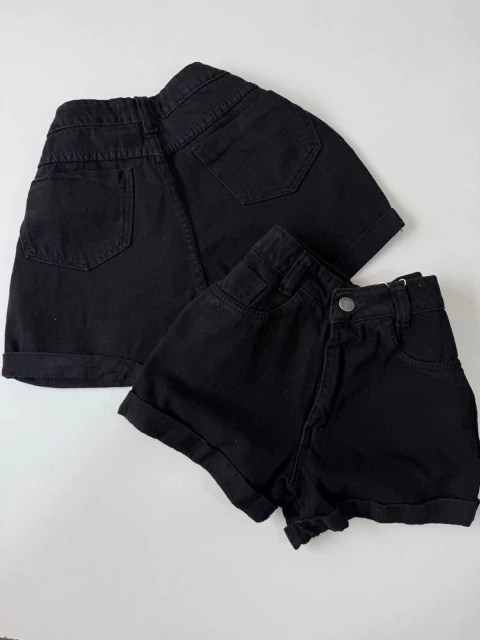 Shorts Jeans Dobradinho Preto - comprar online