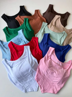 Cropped Corte em V - comprar online