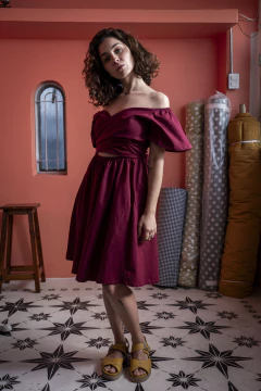 Vestido Universo Bordó - tienda online