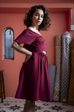 Vestido Universo Bordó en internet