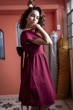 Vestido Universo Bordó