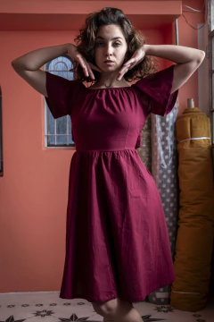 Vestido Universo Bordó - tienda online