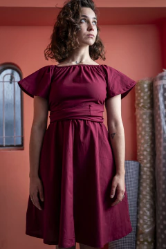Vestido Universo Bordó - tienda online