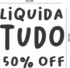 Adesivo para Vitrine Liquidação Liquidatudo - comprar online