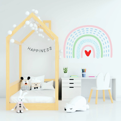 Adesivo decorativo arco-iris cartoon colorido cute