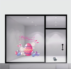 Adesivo Decorativo de Vitrine para Páscoa