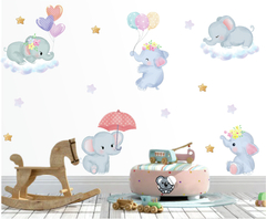 Adesivo Decorativo Infantil Elefante Aquarela