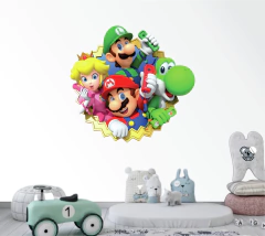 Adesivo Game Super Mário Saindo da Parede