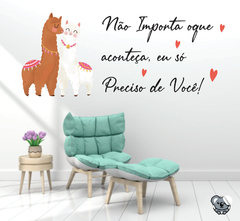 Adesivo de Parede Quarto de casal Lhamas