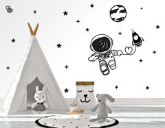 Adesivo De Parede Infantil Astronauta