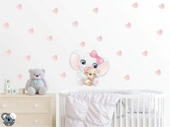 Adesivo de Parede Infantil Elefantinha Bebê
