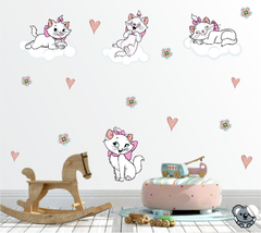 Adesivo De Parede Infantil Gatinha Marie - Baby Gatinhas