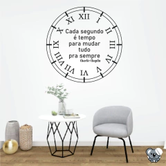 Adesivo de parede Frase Charlie Chaplin Cada segundo...