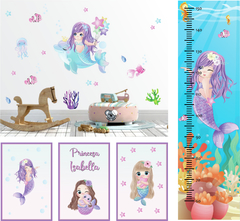 Kit Decorativo Sereia Aquarela