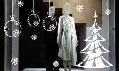 Adesivo de Vitrine Árvore Pinheirinho