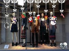 Adesivo de Vitrine de Natal