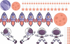 Adesivo de Parede Astronautas Foguetes Galaxia - comprar online