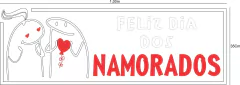 Adesivo Vitrine Dia dos Namorados Flork