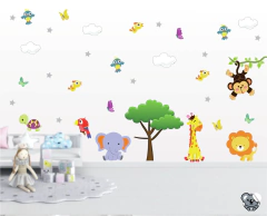Adesivo Decorativo De Parede Infantil Safari
