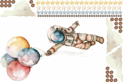 Adesivo Parede Astronauta Balão Foguete Planetas Estrelas na internet