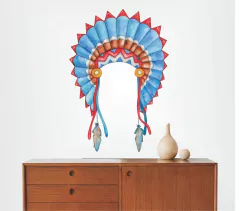 Adesivo Auto Colante Decorativo Cocar Indígena