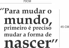 Adesivo Decorativo Frases Parto Humanizado Para mudar - comprar online
