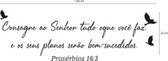 Adesivo Provérbios 16:3