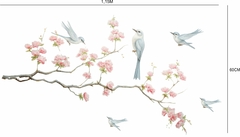 Adesivo de Parede Galho Flores e Pássaros Florais Boho na internet